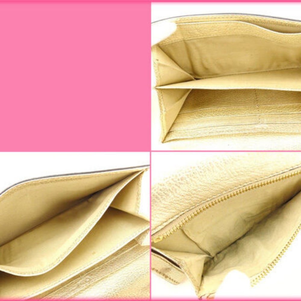AUTH Chloe Purse Long Wallet Gold Woman - Picture 4 of 5